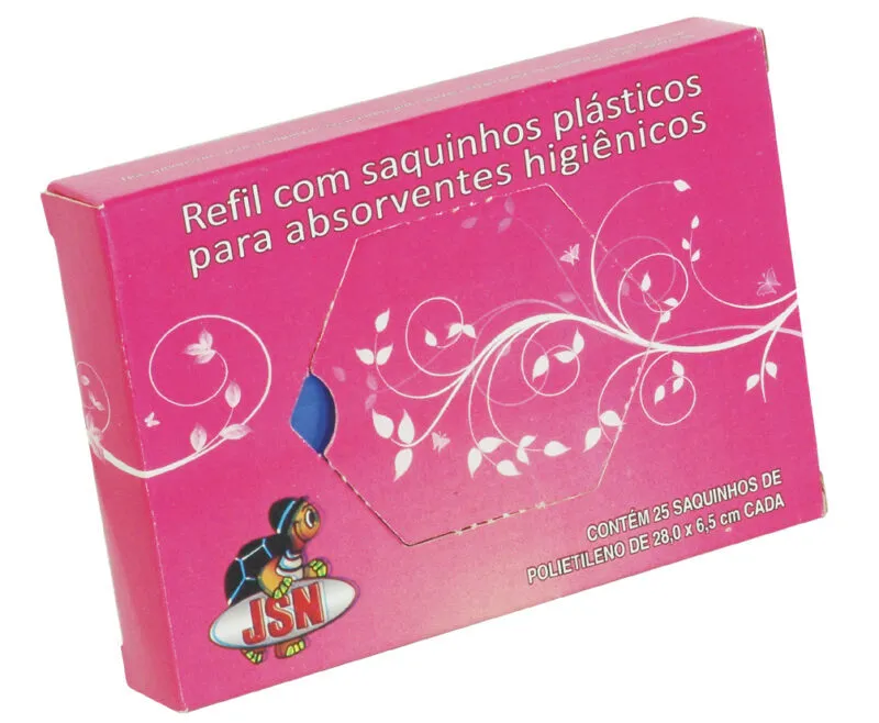 Caixa De Refil De Saquinhos Para Descarte De Absorventes