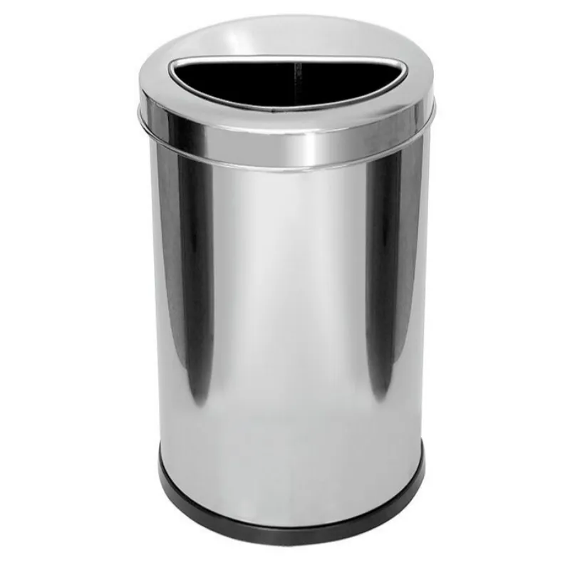 Lixeira Em Inox Com Aro Meia Lua 22L