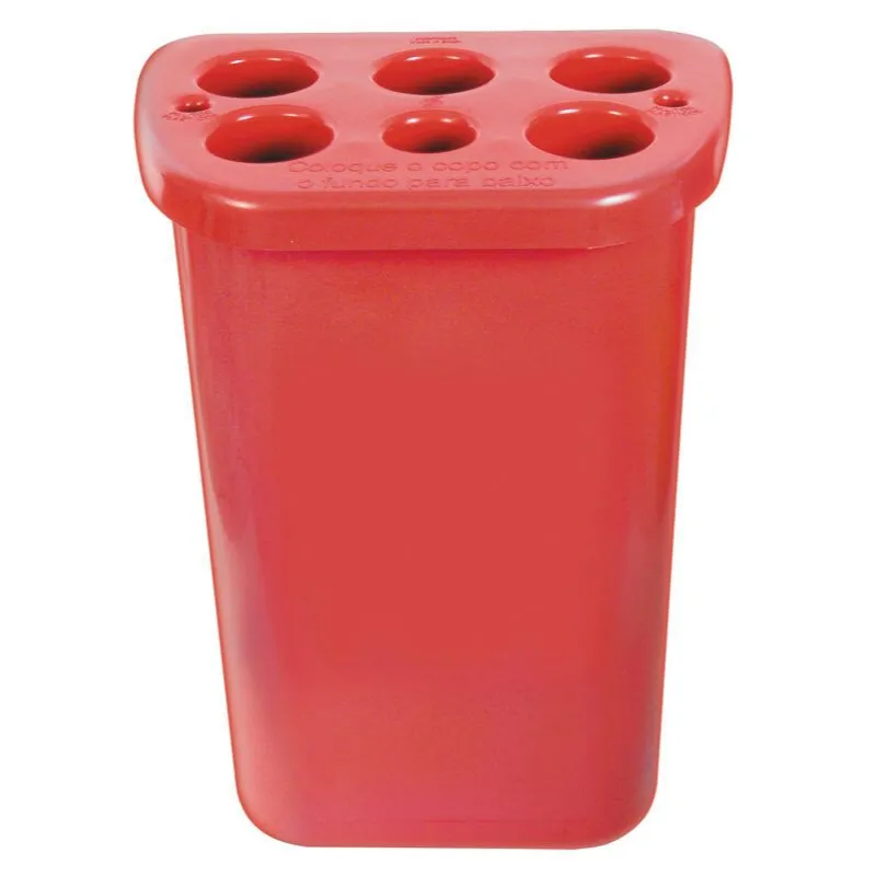 Lixeira Para Copos Utilizados Com 6 Tubos Para Copos de Água e Café
