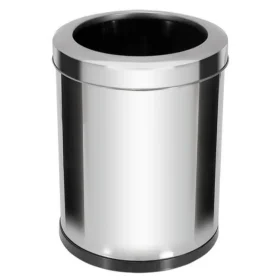Lixeira em Aço Inox Com Aro Inox 13,5L