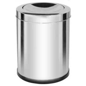 Lixeira Em Aço Inox Com Tampa Meia Esfera Inox 13,5L