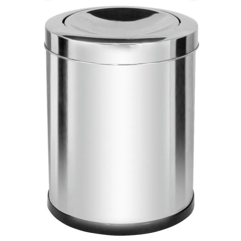 Lixeira Em Aço Inox Com Tampa Meia Esfera Inox 13,5L