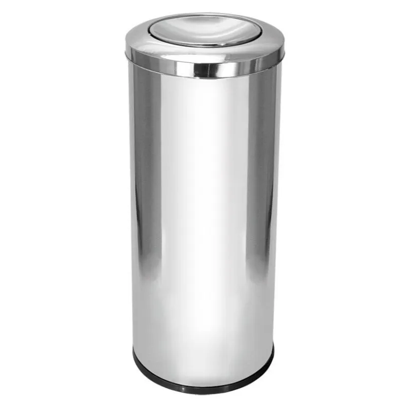 Lixeira Em Aço Inox Com Tampa Meia Esfera Inox 22L