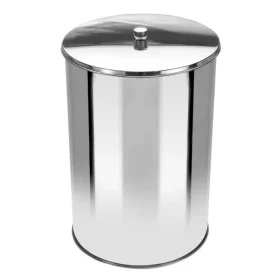 Lixeira Office Com Tampa Em Aço Inox 10L