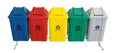 Conjunto Para Coleta Seletiva Com 5 Cestos De 100L