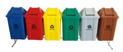 Conjunto Para Coleta Seletiva Com 6 Cestos De 100L