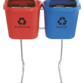Conjunto Para Coleta Seletiva de 40L Com 2 Cestos