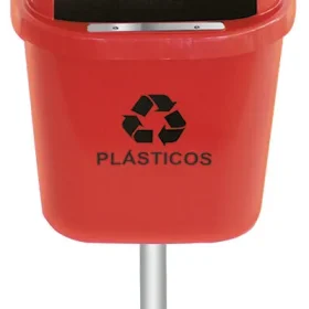Lixeira Individual Para Coleta Seletiva De 40L Com Poste