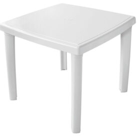 Mesa Quadrada 4 Lugares Com  Pés Plásticos