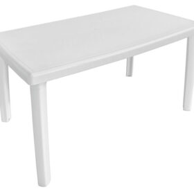 Mesa Retangular 6 Lugares Com Pés Plásticos