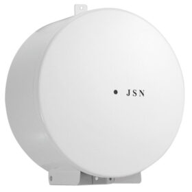 Suporte Para Papel Higiênico Em Rolo De 600 a 800m Esmaltado Com Porta Cadeado (Não Acompanha Cadeado)